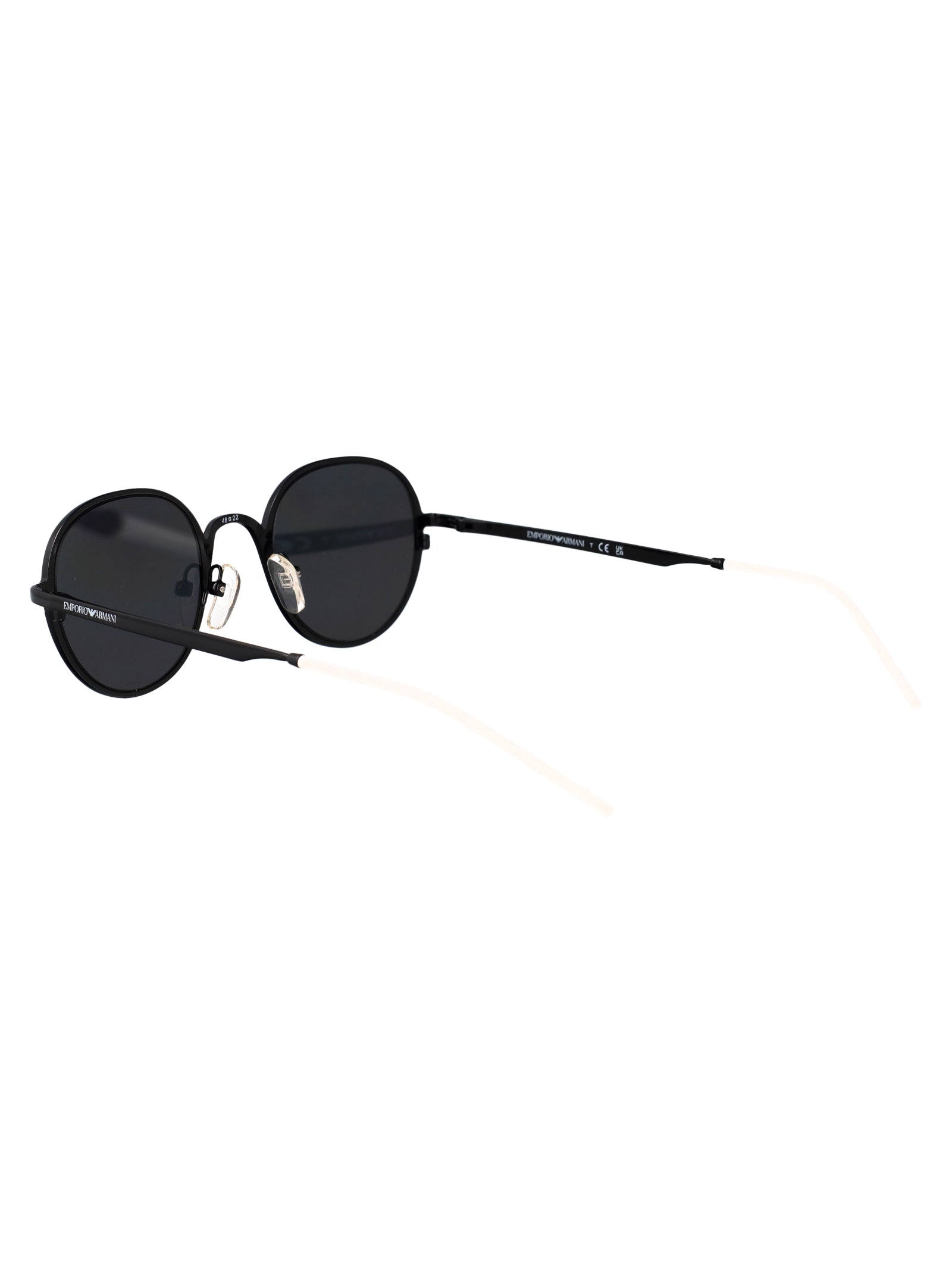 0ea2151 337287 Shiny Black/white Metal Sunglasses