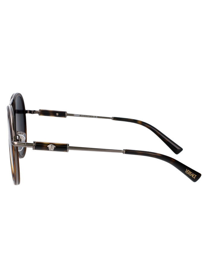0ve2260 100187 Havana Metal Sunglasses