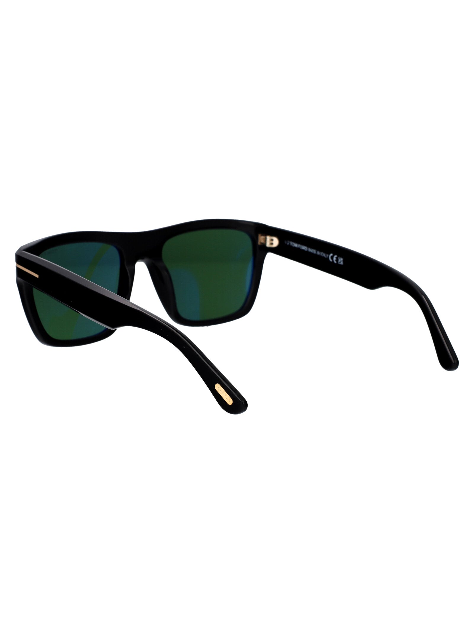 Ft1077 01n Nero Lucido / Verde Acetate Sunglasses