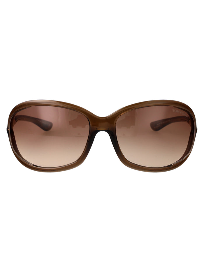 Ft0008 48f Marrone Scuro Luc / Grad Injected Sunglasses