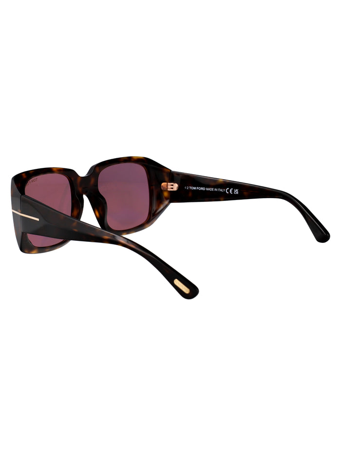 Ft1035 52y Avana Scura / Viola Acetate Sunglasses