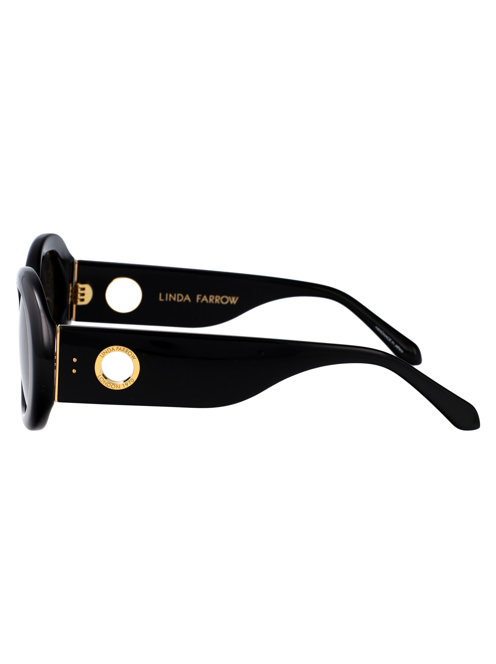 Lina Black/yellowgold/grey Acetate Sunglasses