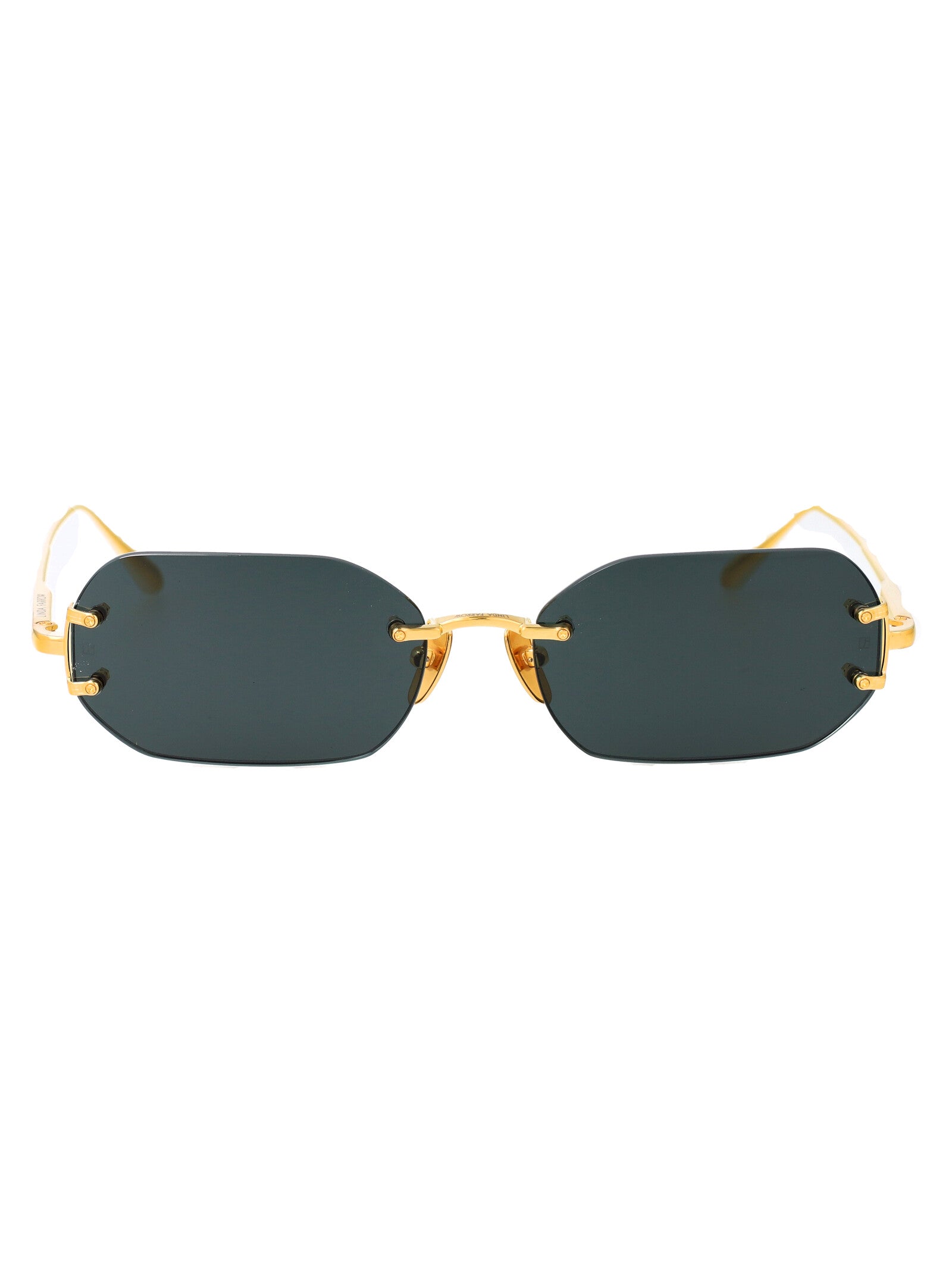 Lfl1477c1sun C1 Yellowgold/deepgreen Titanium Sunglasses