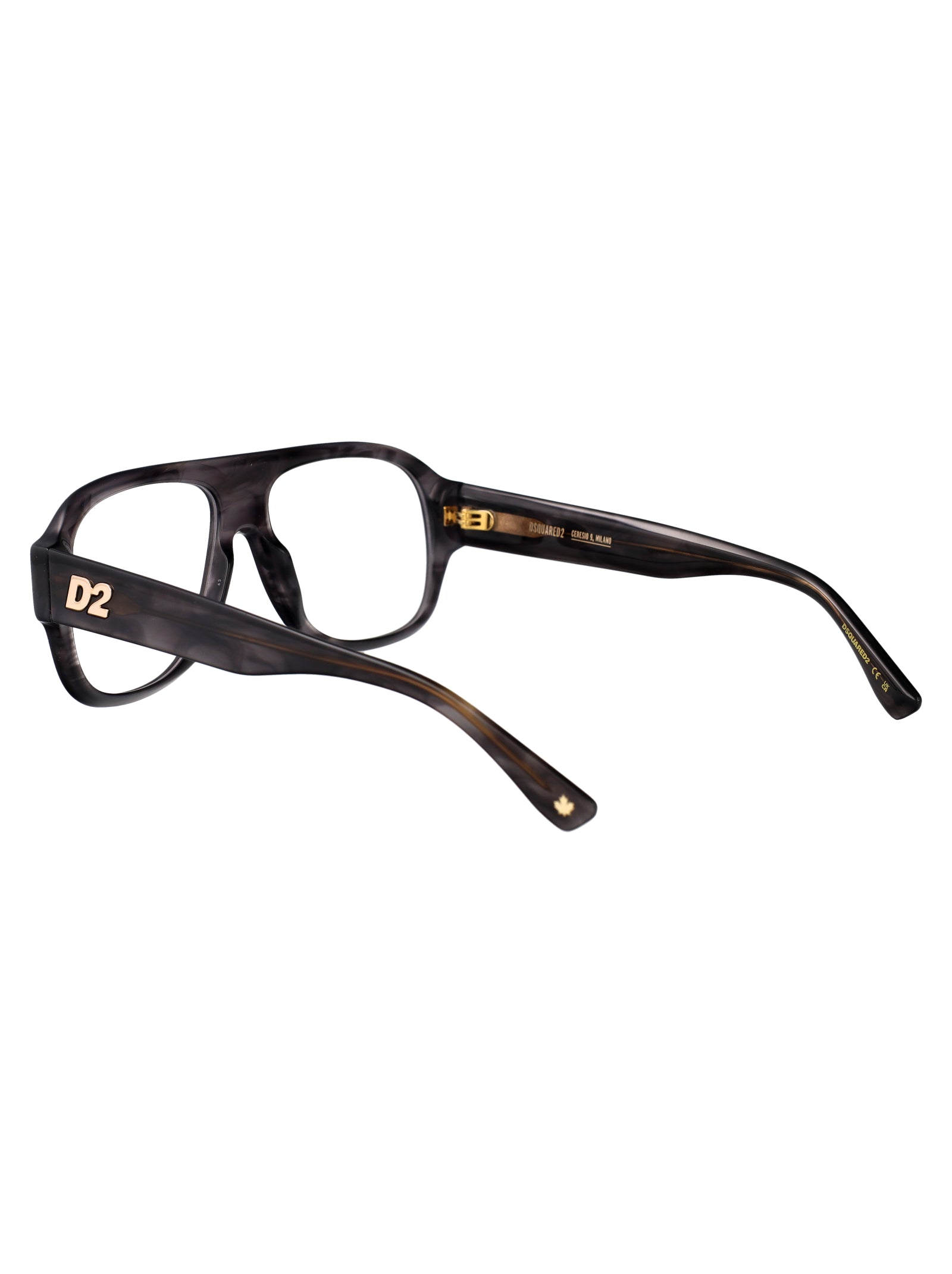 D2 0125 Grey Horn Acetate Optical
