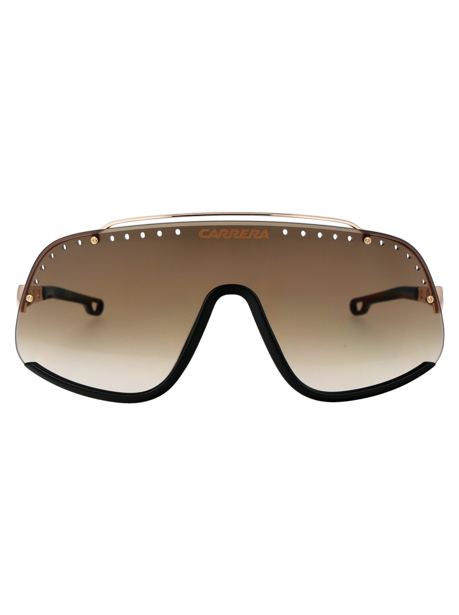 Flaglab 16 Brown Gold Metal Sunglasses