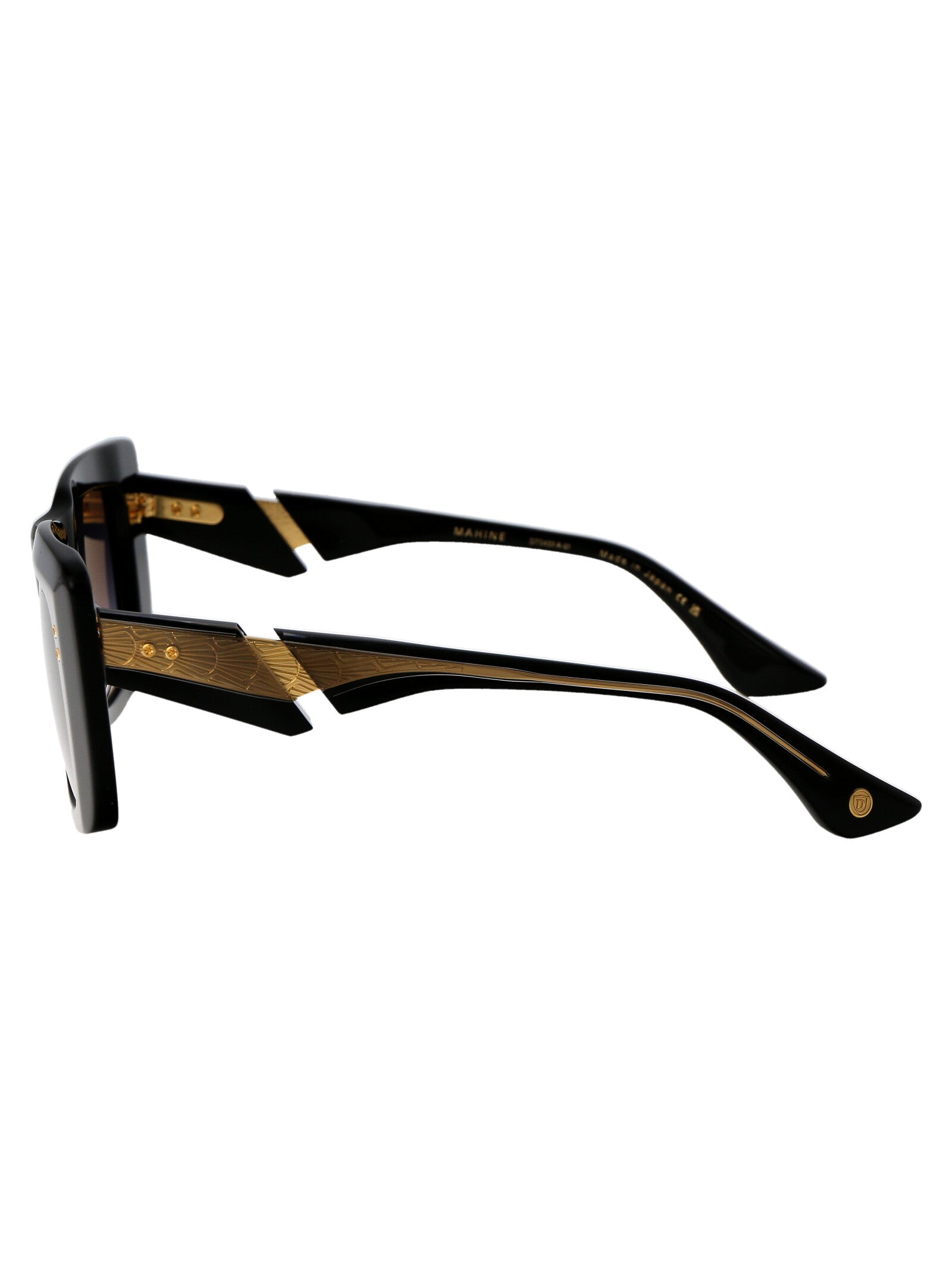 Mahine 01 Black - Yellow Gold W/ Grey To Clear Gradient Acetate Sunglasses