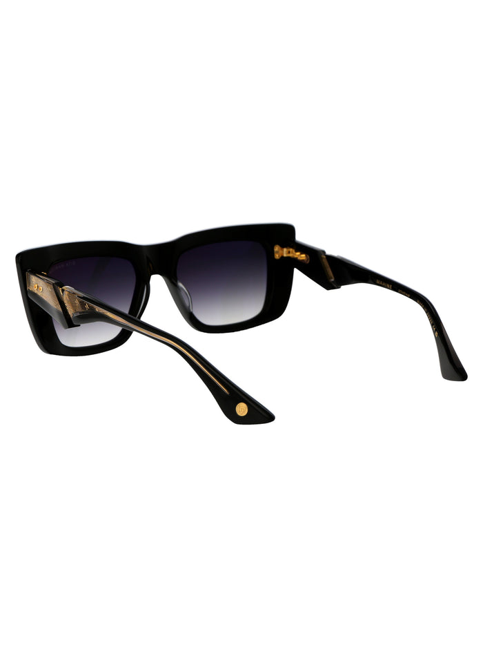Dts437-A-01 1 01 Black - Yellow Gold W/ Grey To Clear Gradient Acetate Sunglasses