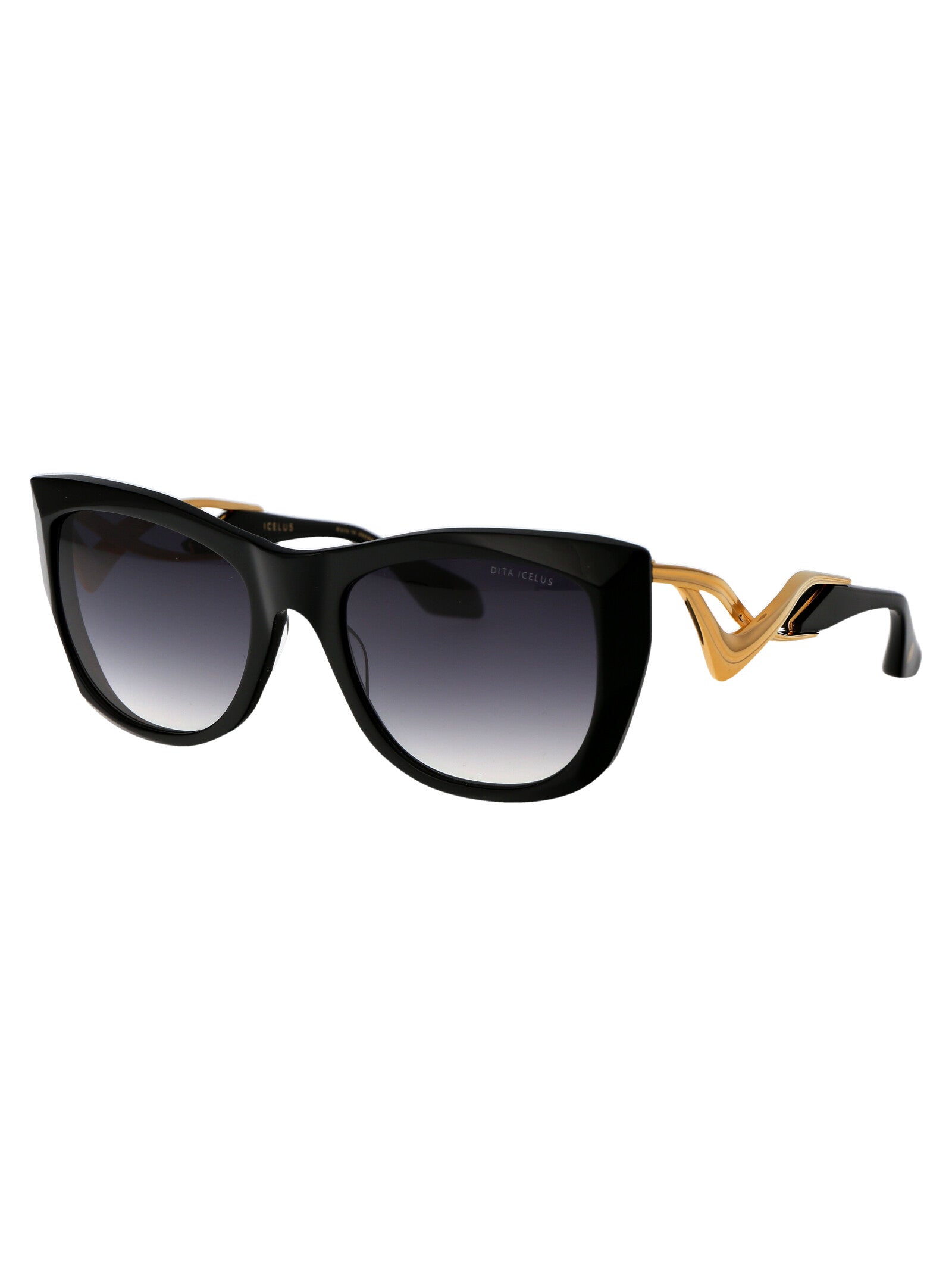ICELUS 001 Black Yellow Gold Acetate Sunglasses