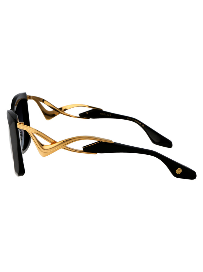 Dts438-A-01 01 001 Black Yellow Gold Acetate Sunglasses