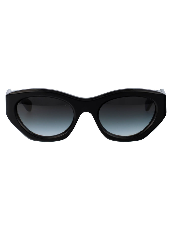 Black-black-grey Acetate Sunglasses
