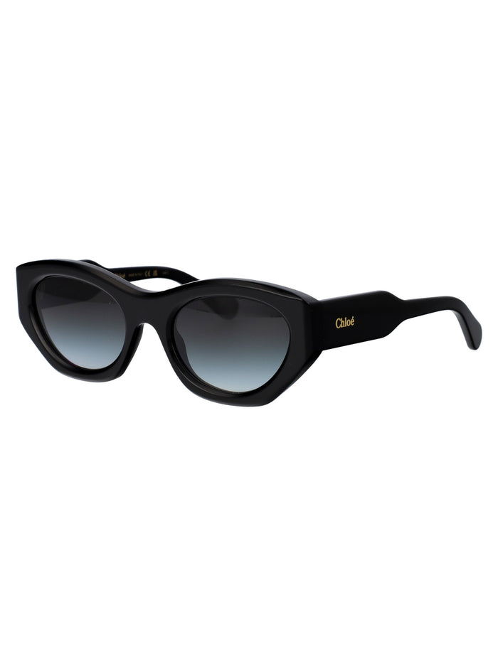Black-black-grey Acetate Sunglasses
