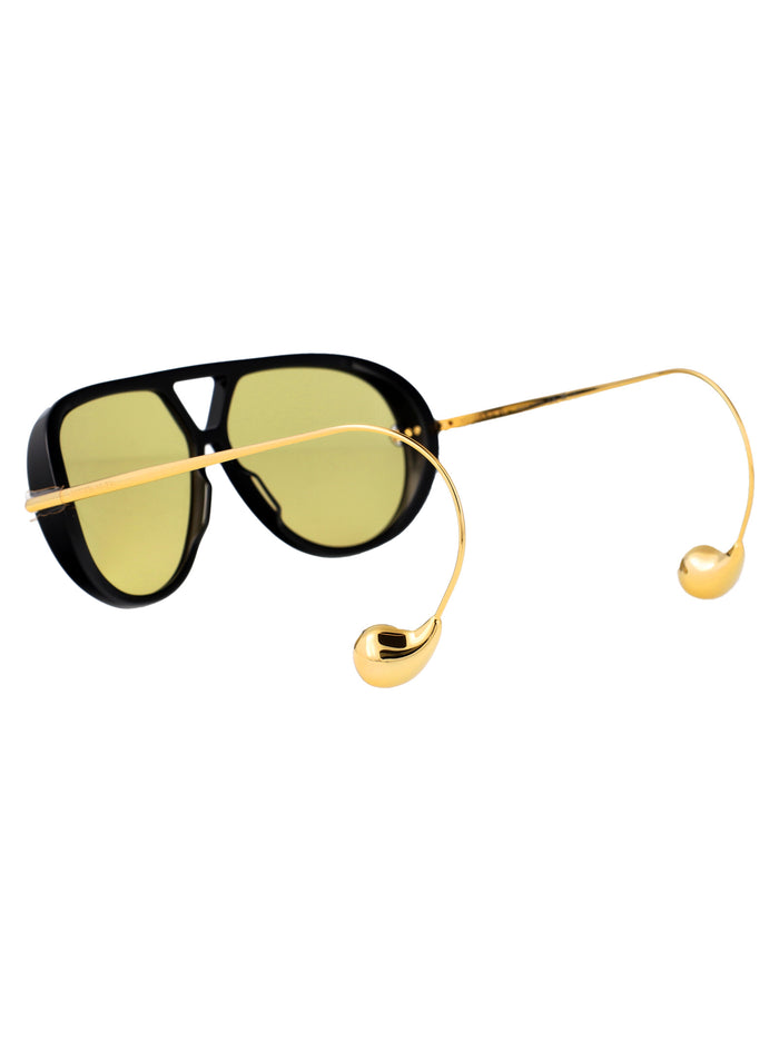 Bv1273s 003 Black-gold-yellow Metal Sunglasses