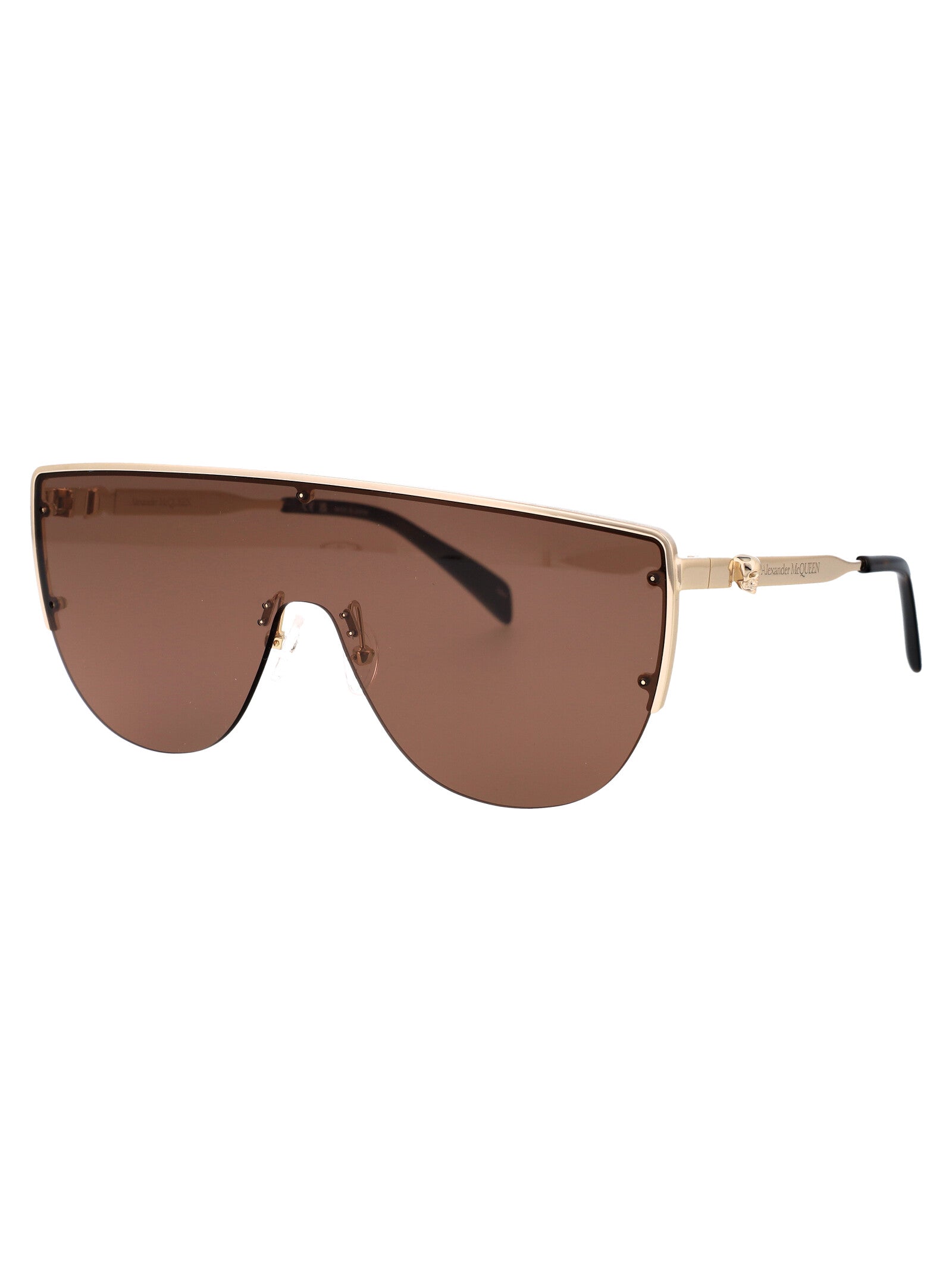 Am0457s 002 Gold Brown Metal Sunglasses