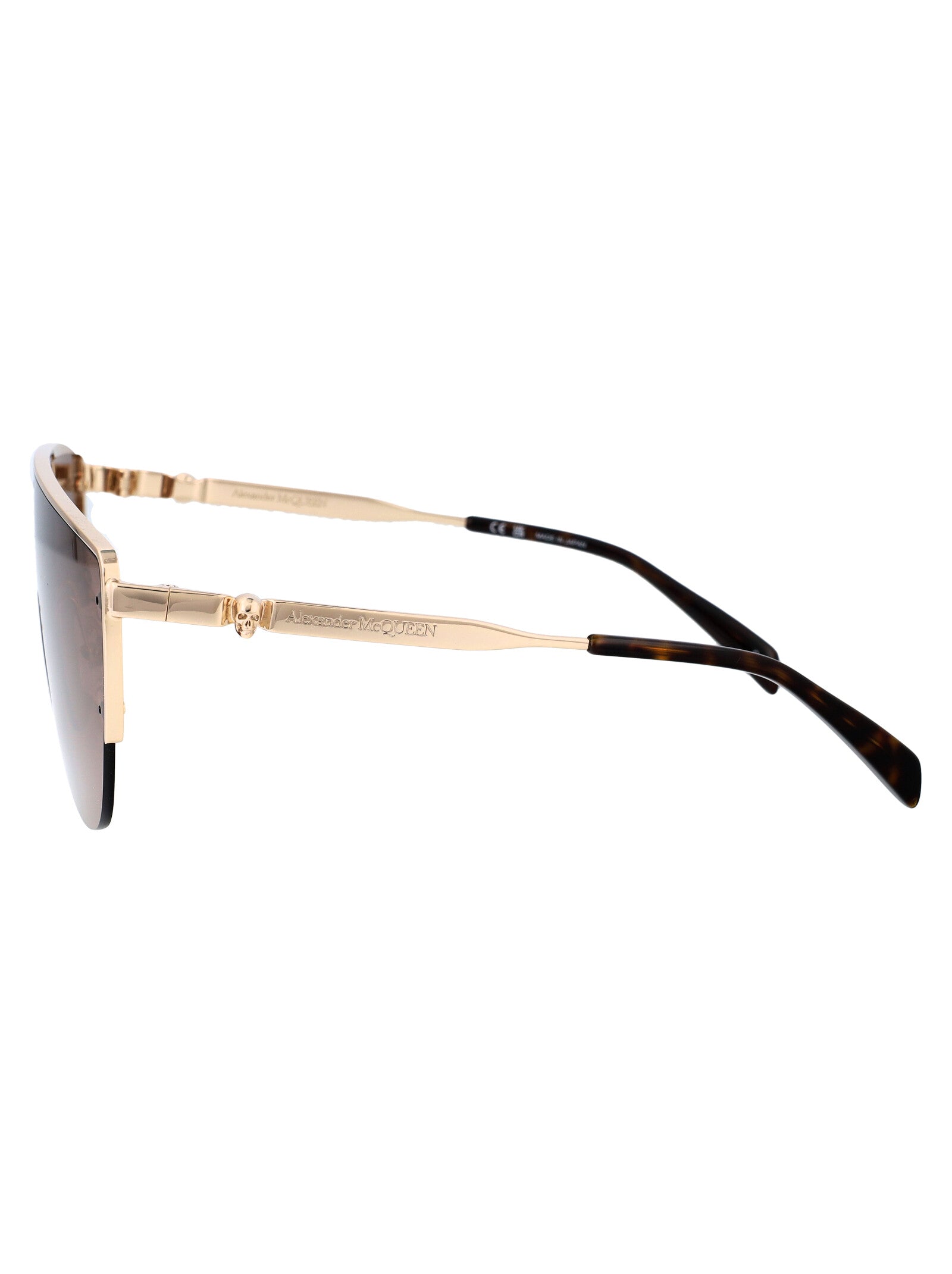 Am0457s 002 Gold Brown Metal Sunglasses