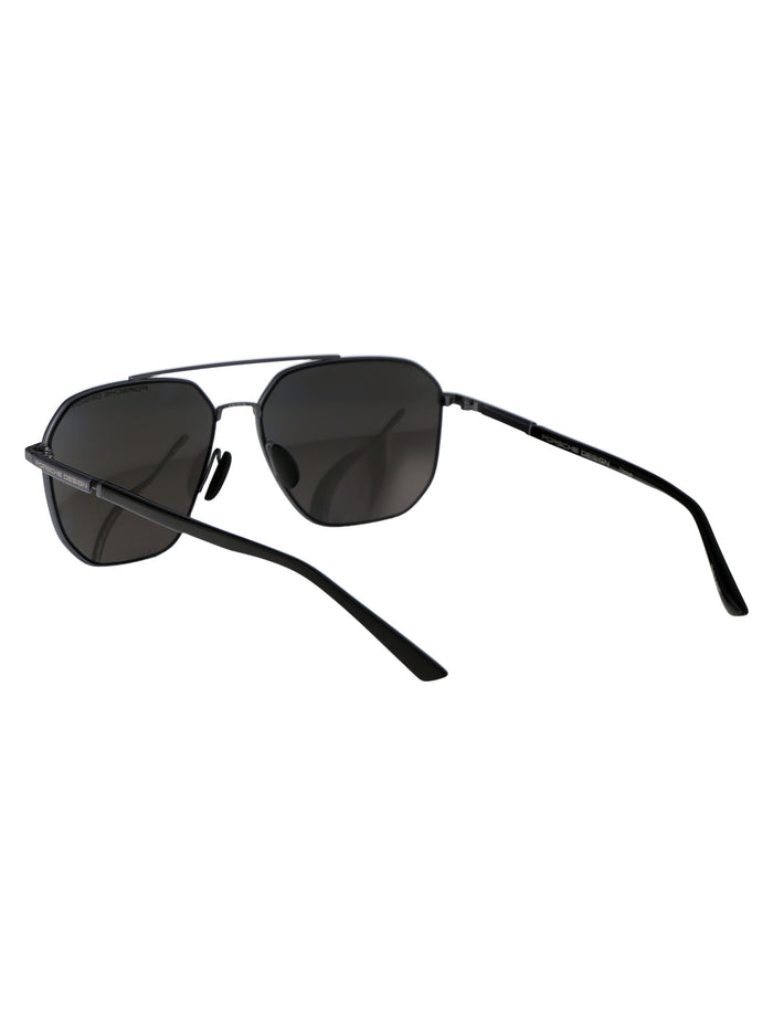 P8967 D775 Blue Black Metal Sunglasses