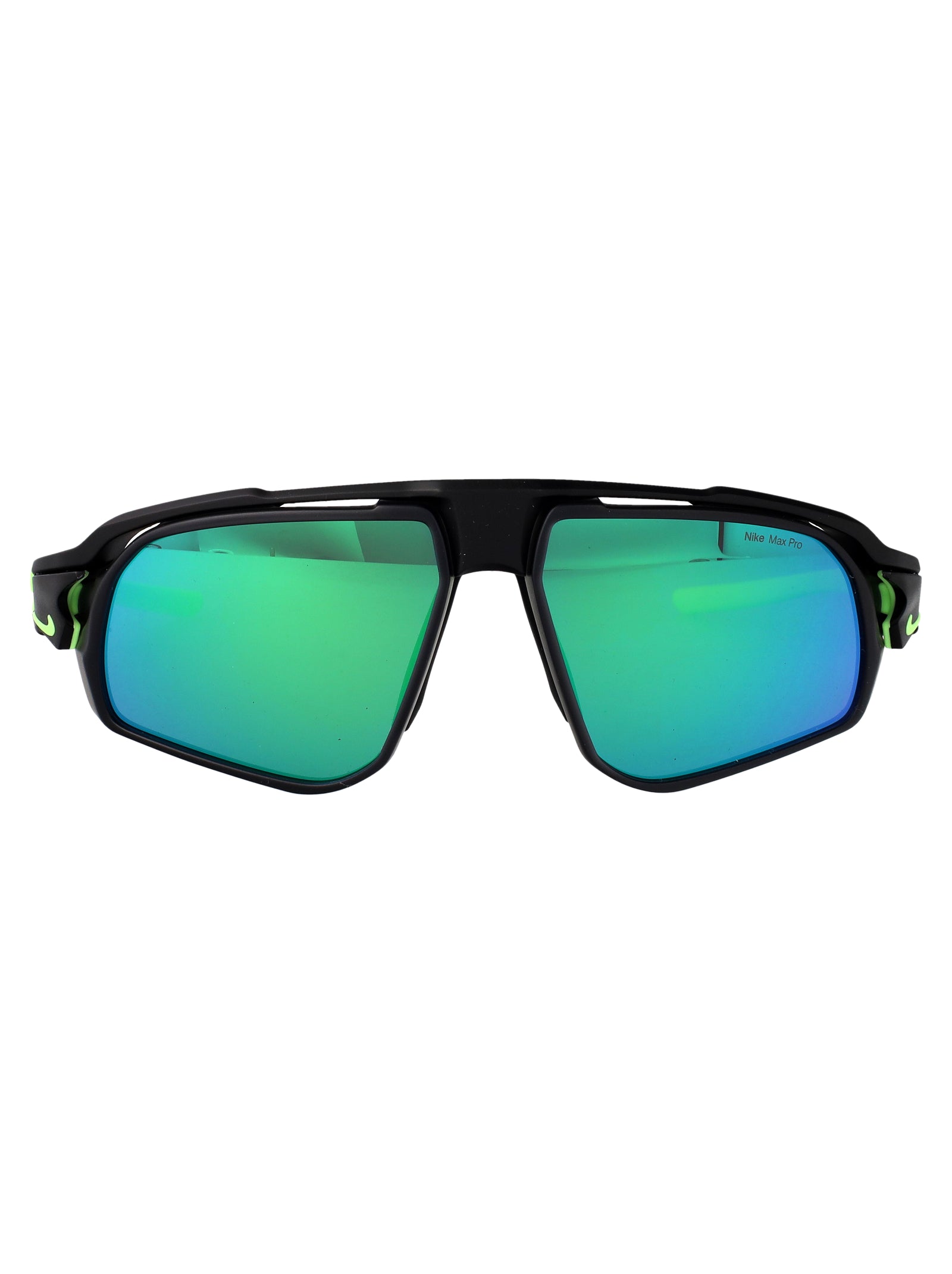 FLYFREE M 010 Grey W/ Green Mirror Matte Black Acetate Sunglasses