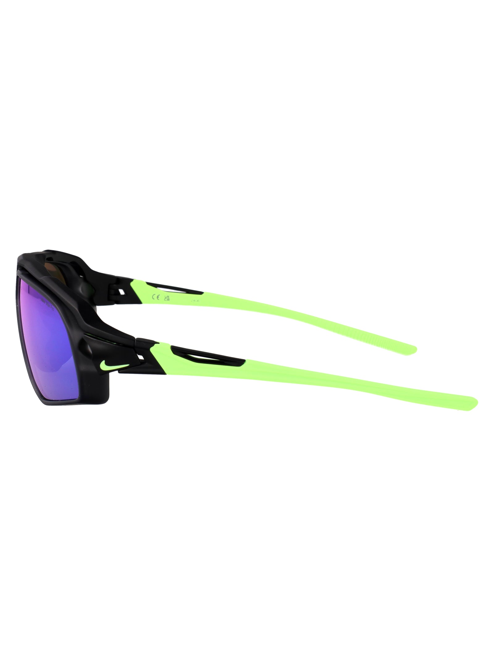 FLYFREE M 010 Grey W/ Green Mirror Matte Black Acetate Sunglasses