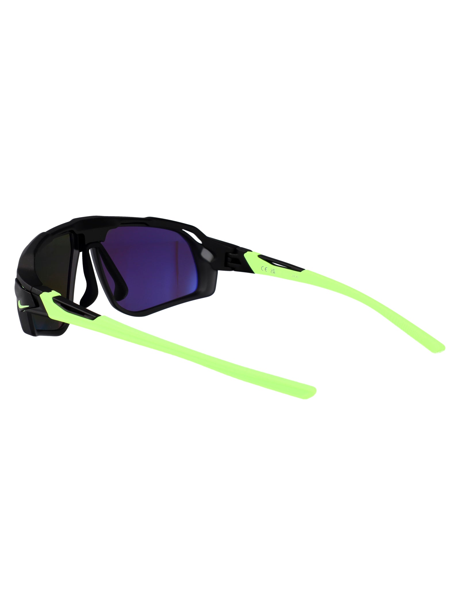 FLYFREE M 010 Grey W/ Green Mirror Matte Black Acetate Sunglasses