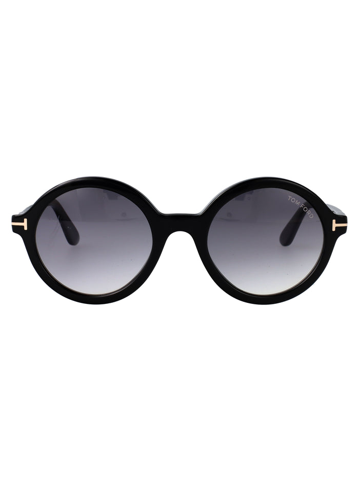 Ft0602 01a Nero Lucido / Fumo Acetate Sunglasses