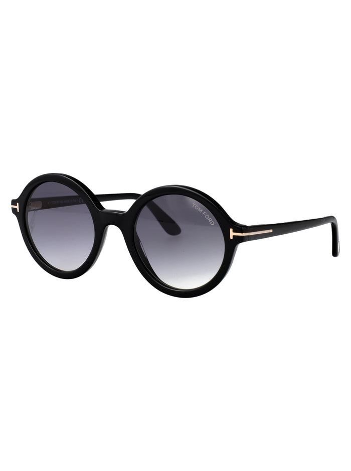 Ft0602 01a Nero Lucido / Fumo Acetate Sunglasses