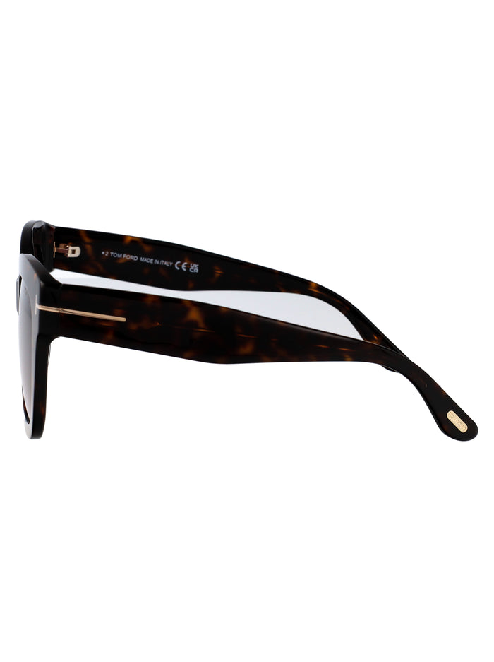 Ft0613 52t Avana Scura / Bordeaux Grad Acetate Sunglasses