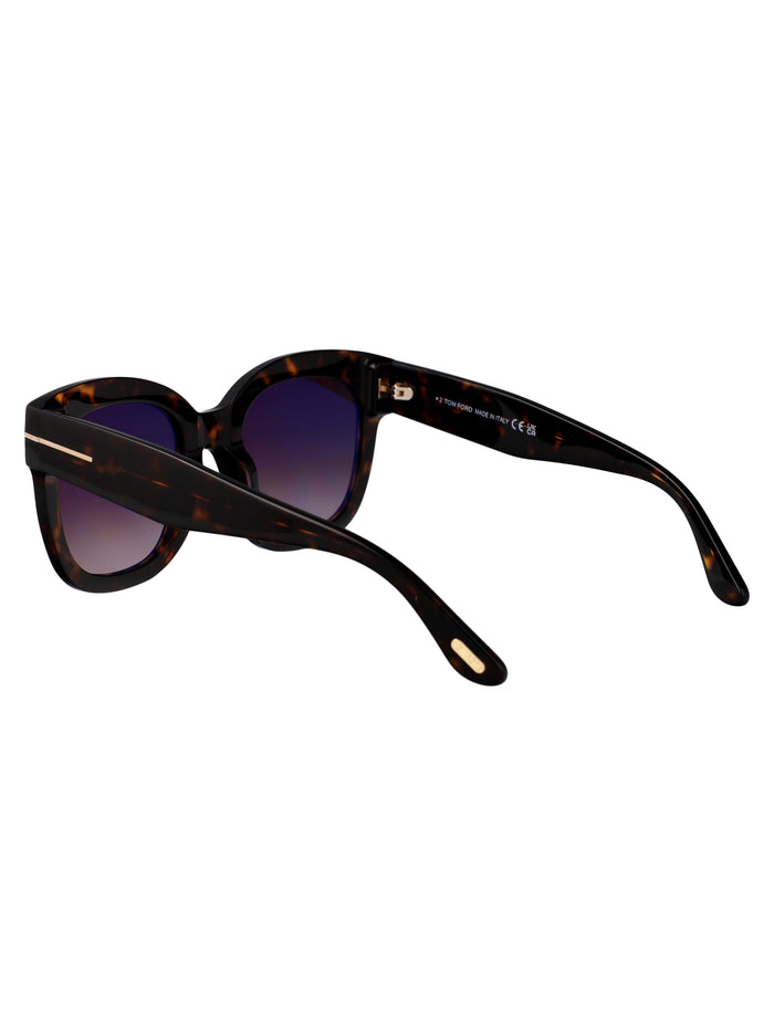 Ft0613 52t Avana Scura / Bordeaux Grad Acetate Sunglasses