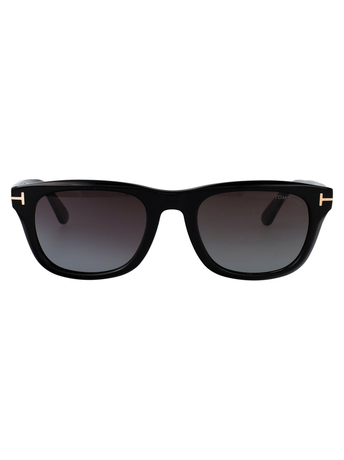 Ft1076 01b Nero Lucido / Fumo Grad Acetate Sunglasses