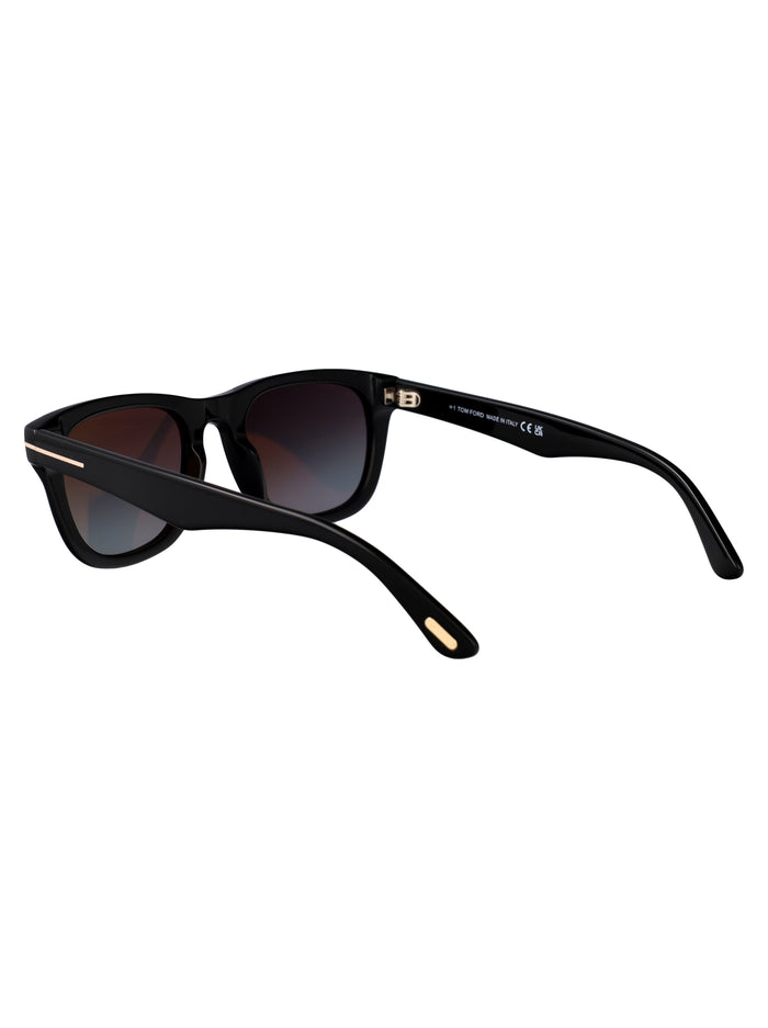 Ft1076 01b Nero Lucido / Fumo Grad Acetate Sunglasses
