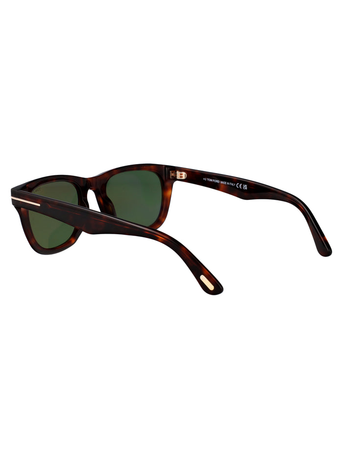 Ft1076 54n Avana Rossa / Verde Acetate Sunglasses