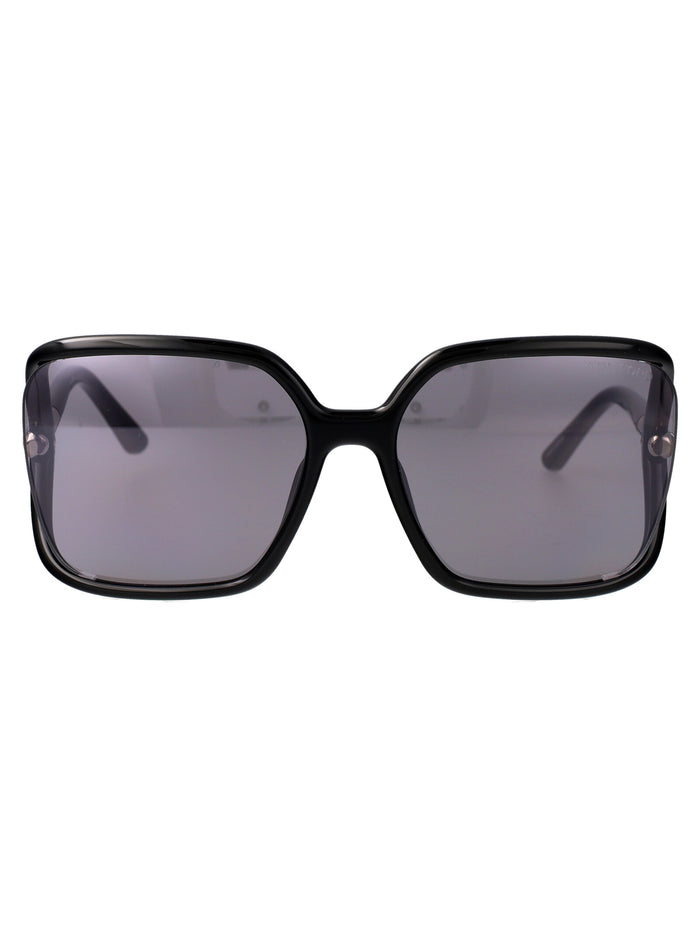 Ft1089 01c Nero Lucido / Fumo Specchiato Acetate Sunglasses