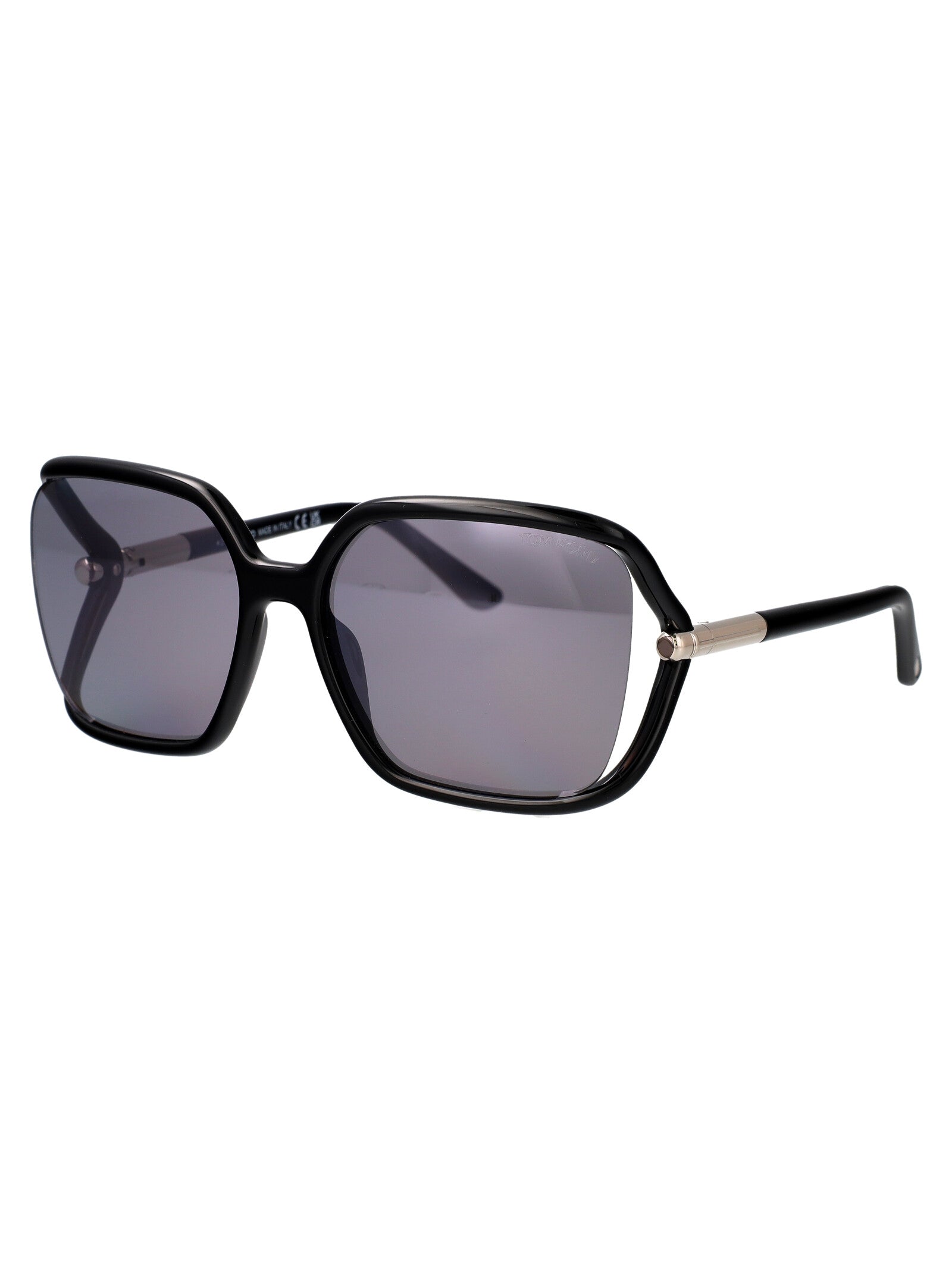 Solange-02 01c Nero Lucido / Fumo Specchiato Acetate Sunglasses