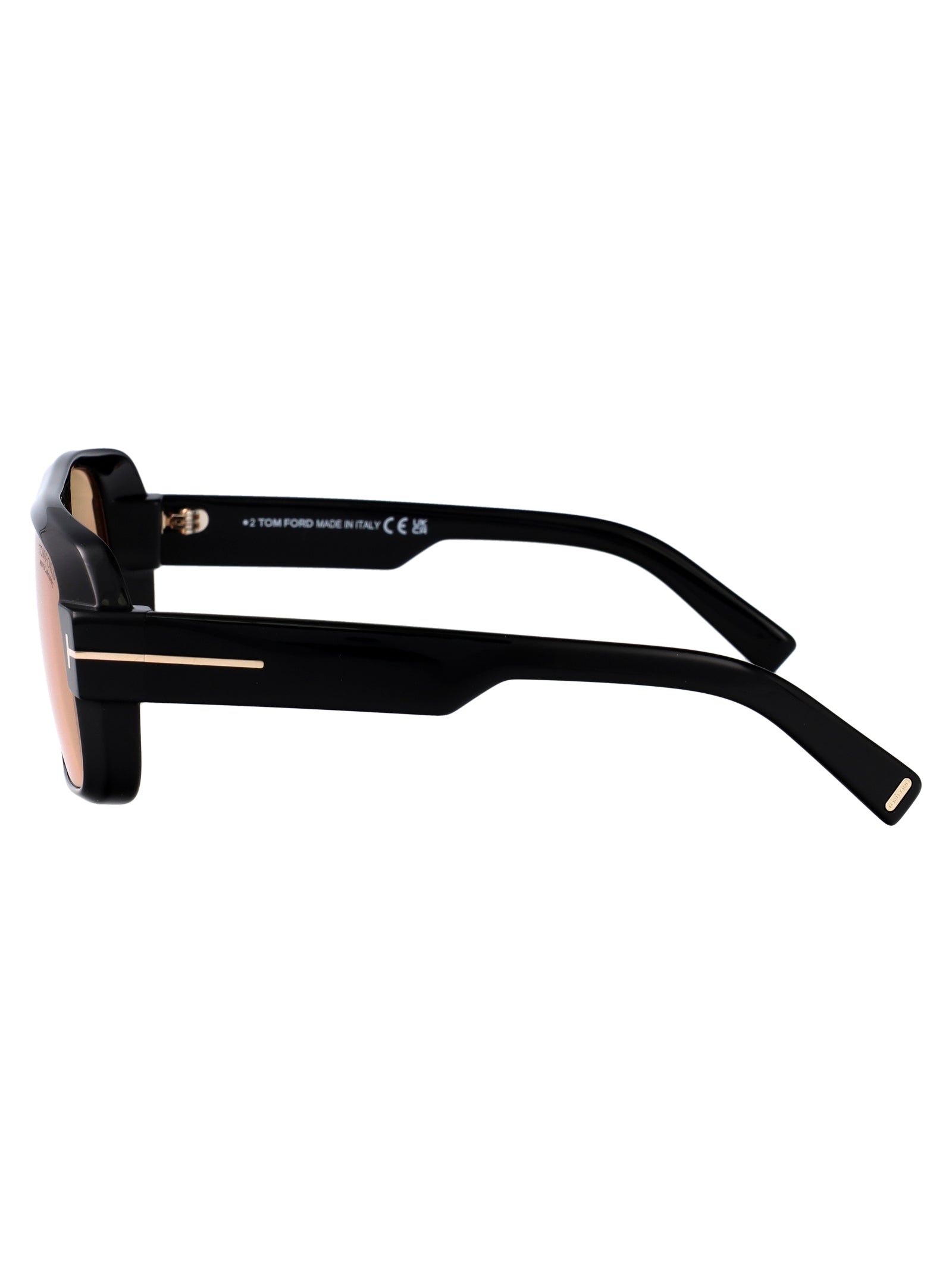 Ft1101 01e Nero Lucido / Marrone Acetate Sunglasses