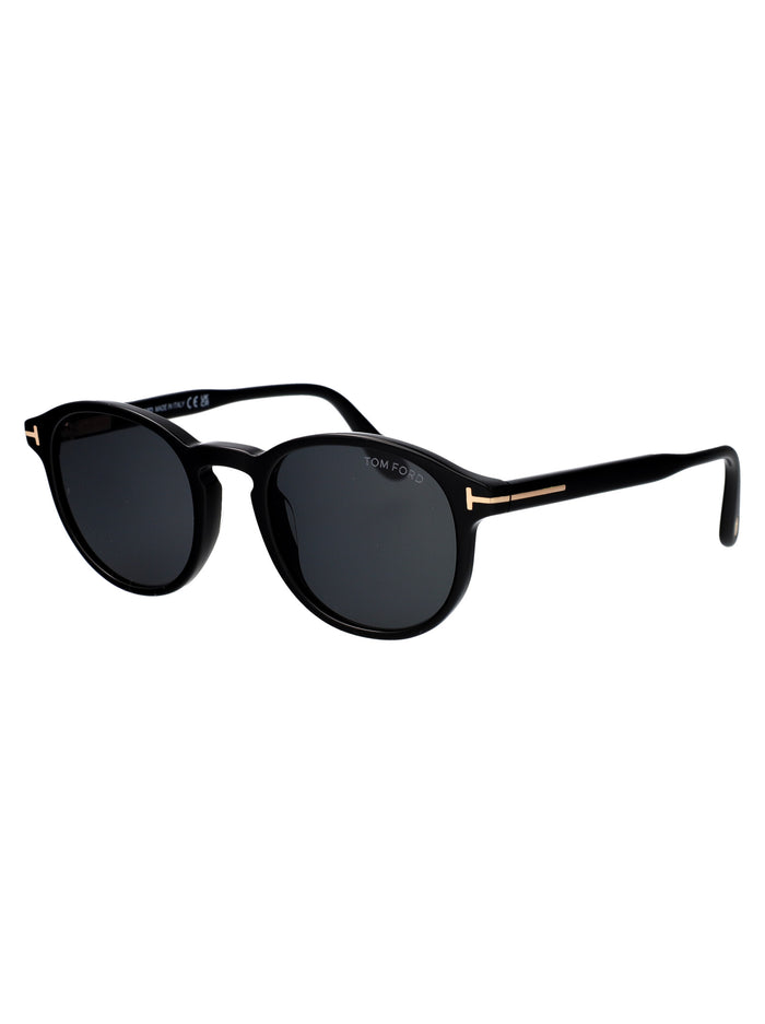 Ft0834 01a Nero Lucido / Fumo Acetate Sunglasses