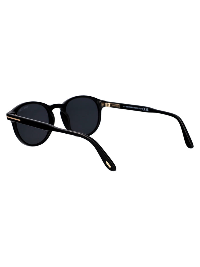 Ft0834 01a Nero Lucido / Fumo Acetate Sunglasses