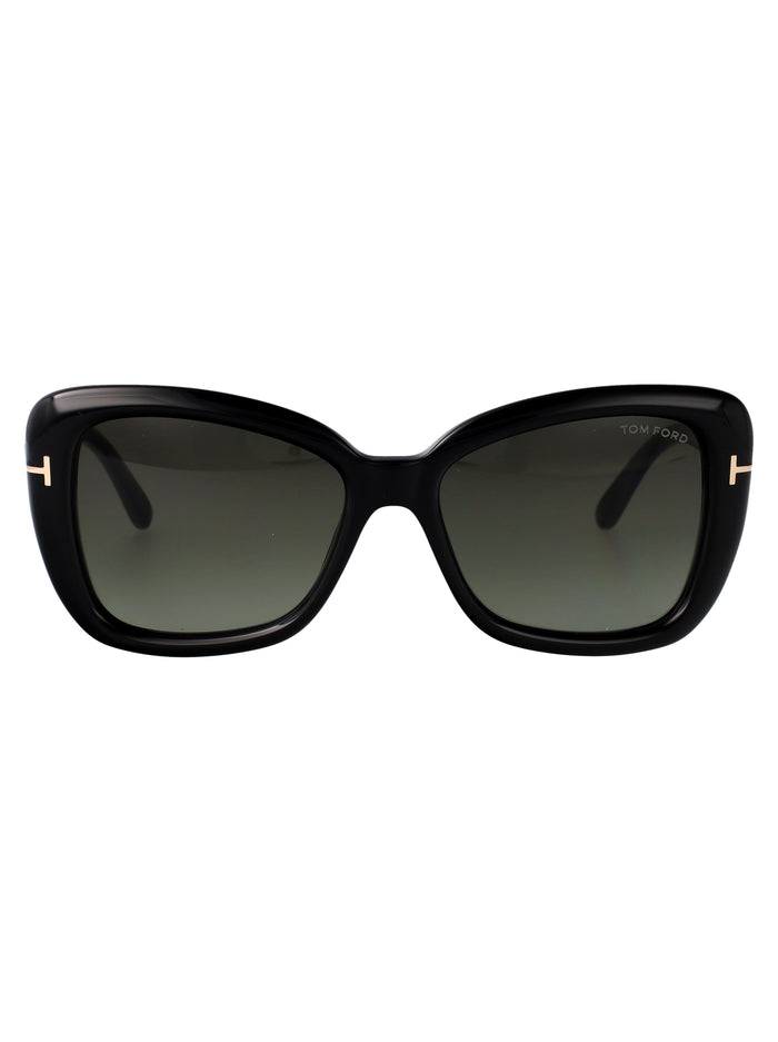 Ft1008 01b Nero Lucido / Fumo Grad Acetate Sunglasses