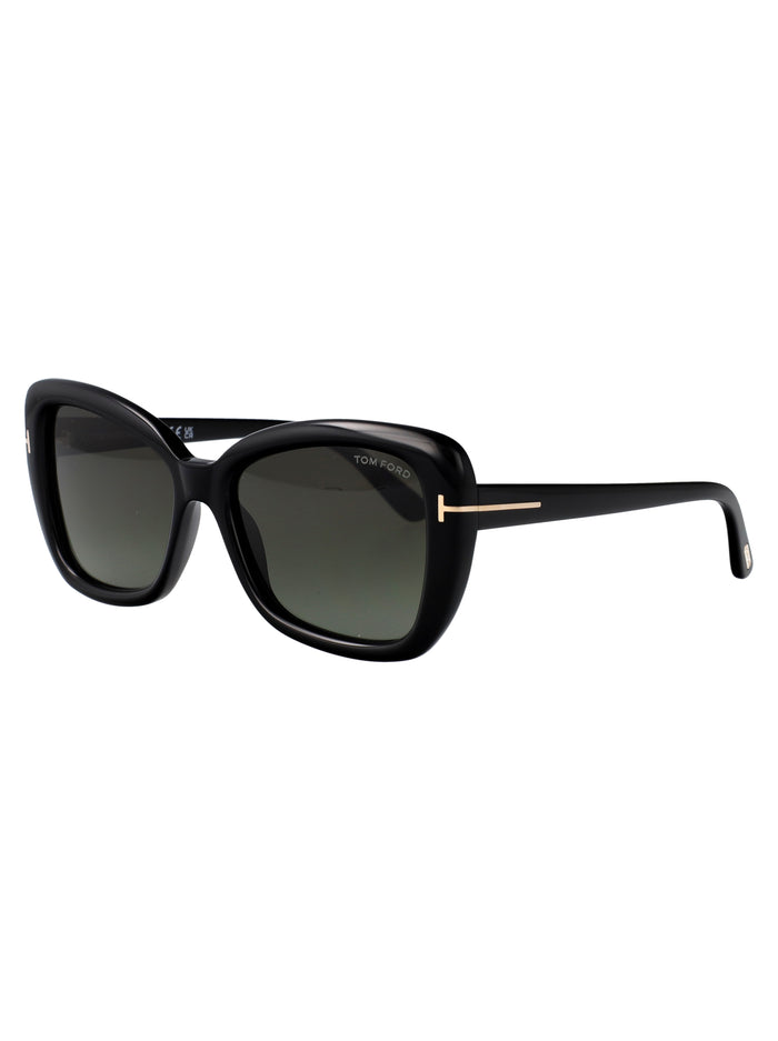 Ft1008 01b Nero Lucido / Fumo Grad Acetate Sunglasses