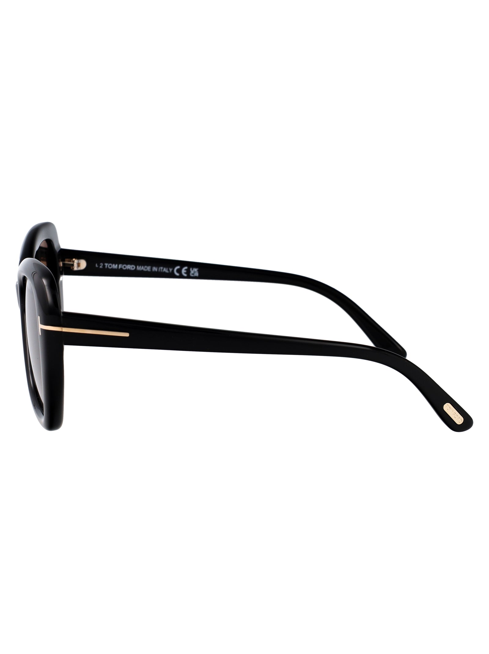 Ft1008 01b Nero Lucido / Fumo Grad Acetate Sunglasses