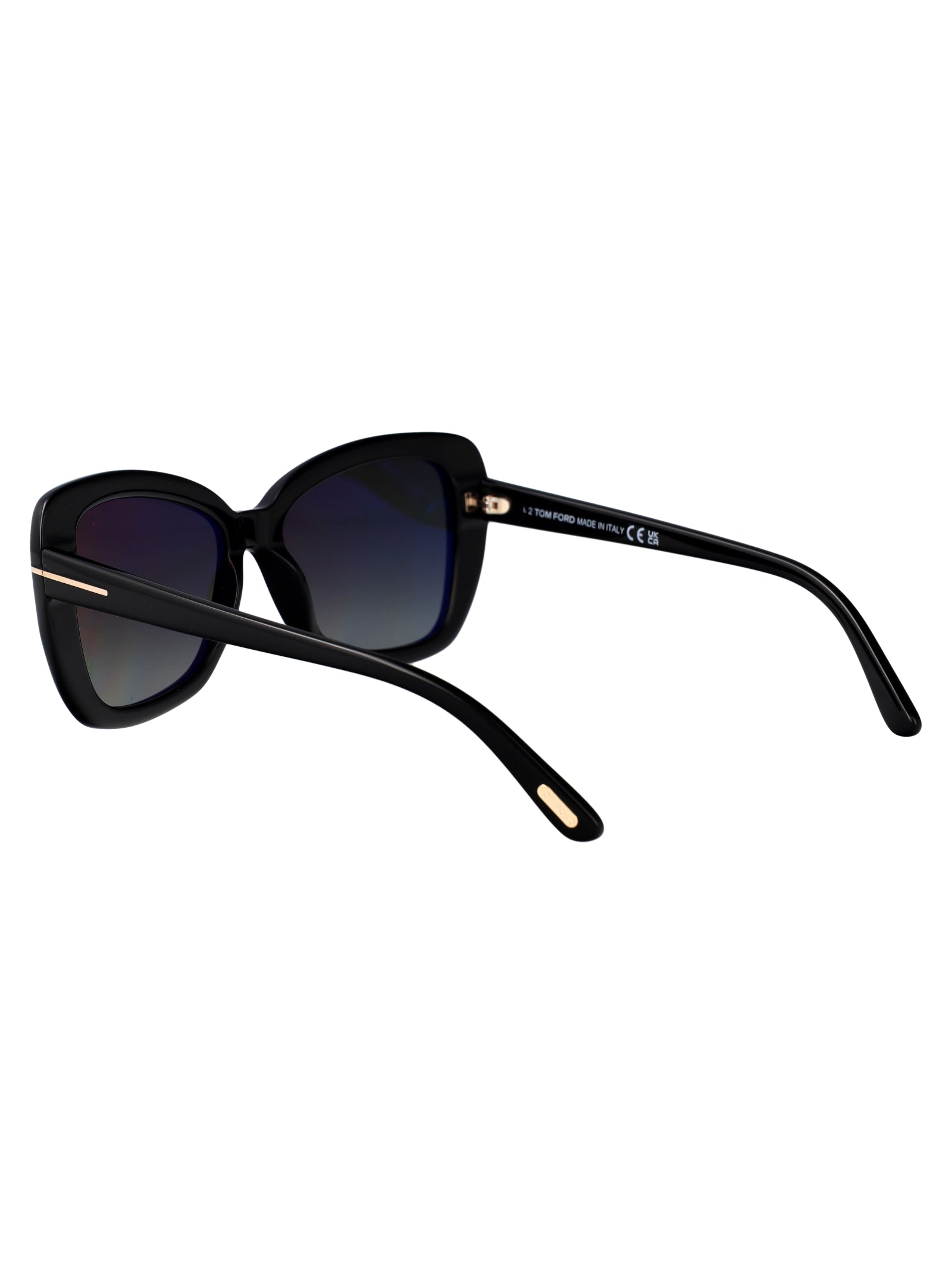 Ft1008 01b Nero Lucido / Fumo Grad Acetate Sunglasses
