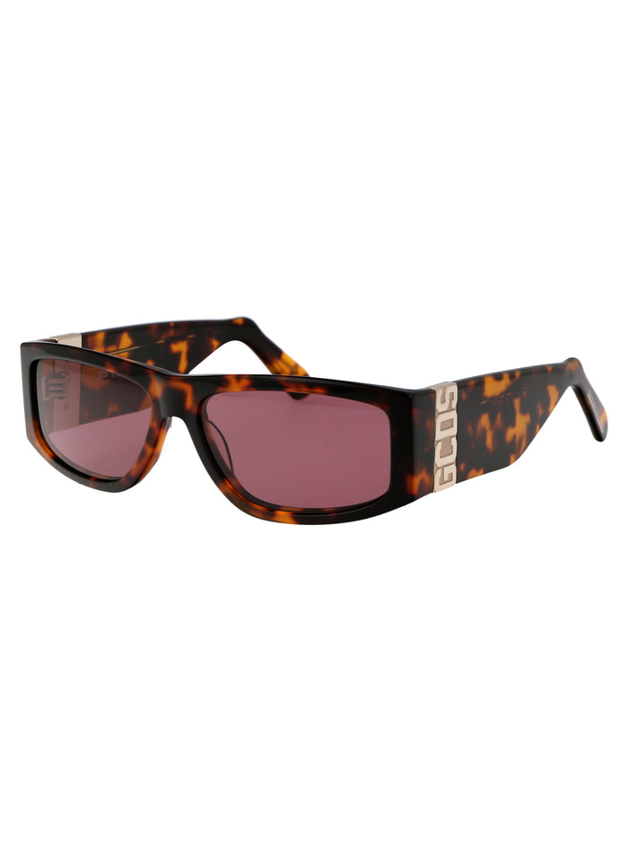 Gd0037 52s Avana Scura/bordeaux Acetate Sunglasses