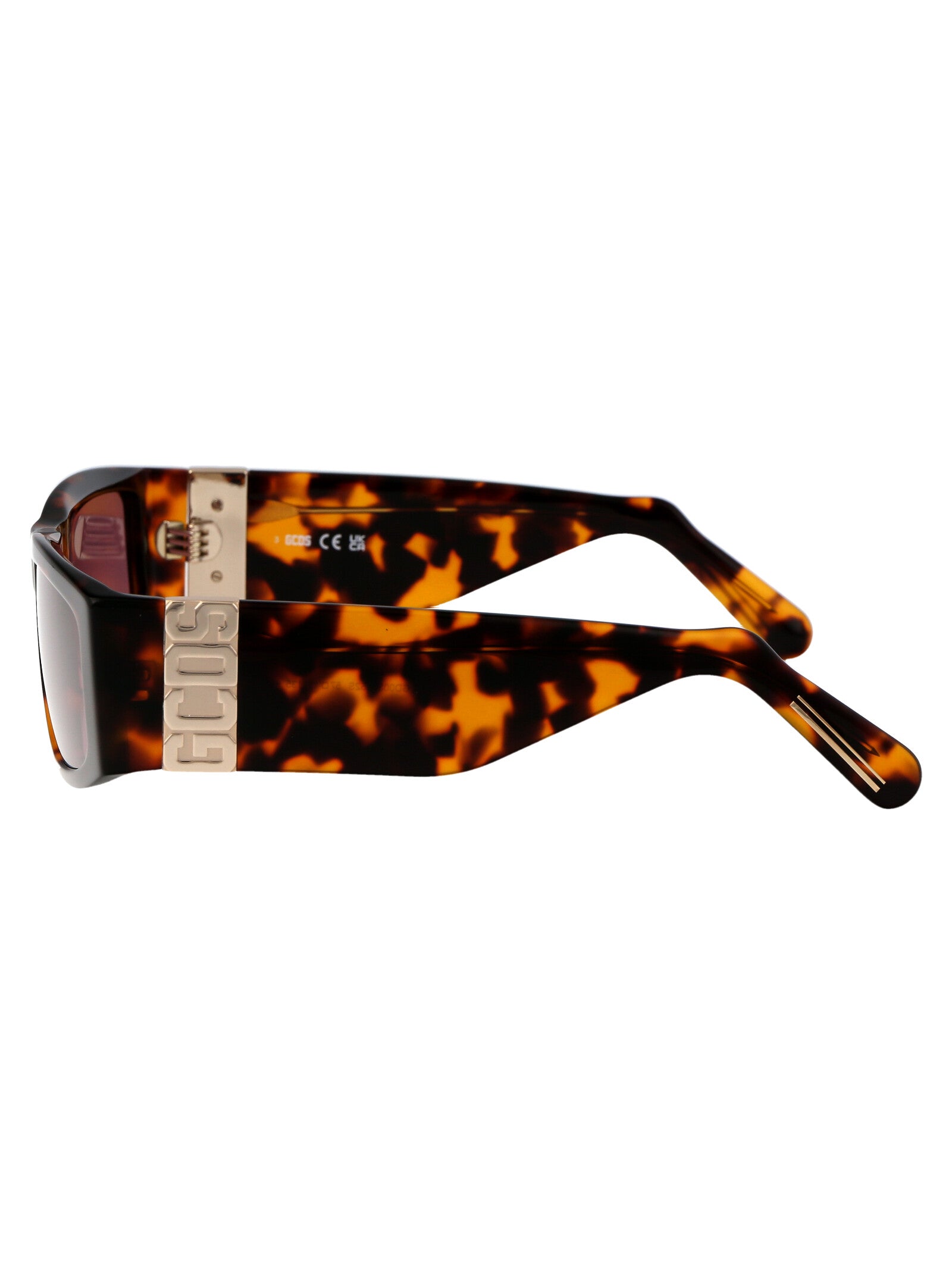Gd0037 52s Avana Scura/bordeaux Acetate Sunglasses