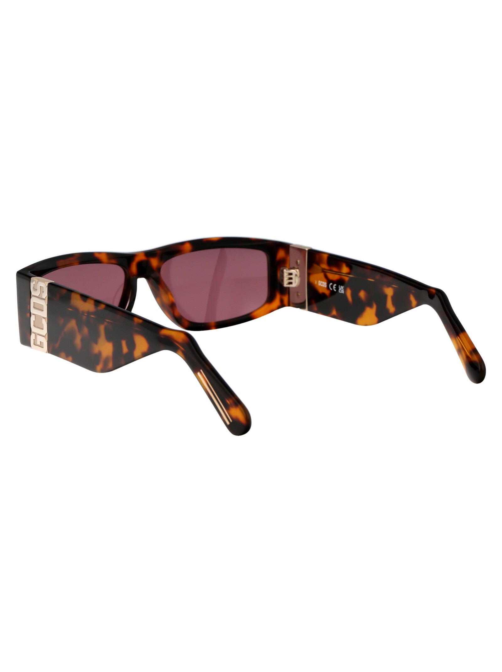 Gd0037 52s Avana Scura/bordeaux Acetate Sunglasses