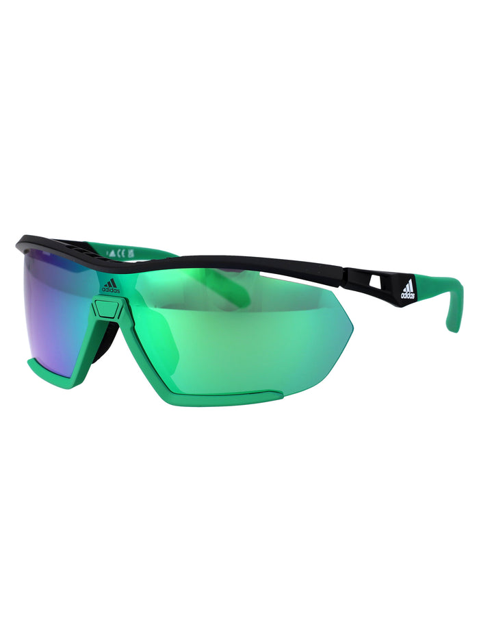 Cmpt Aero Li 05q Nero/altro/verde Specchiato Acetate Sunglasses