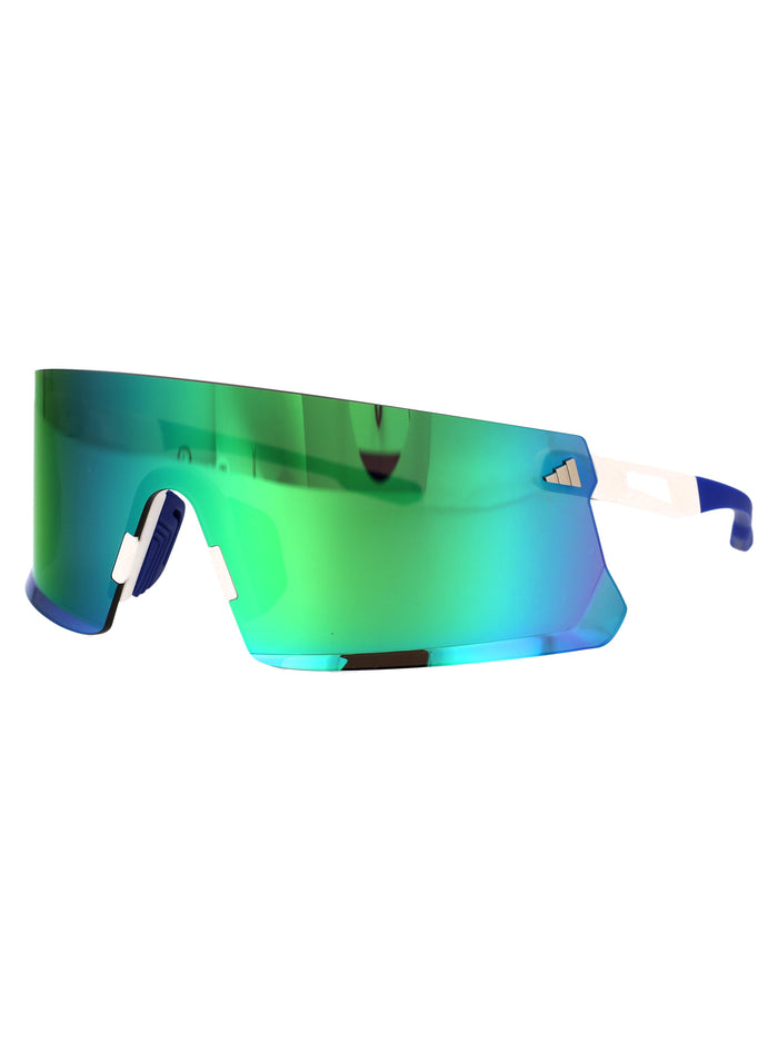Sp0090 21q Bianco / Verde Specchiato Injected Sunglasses