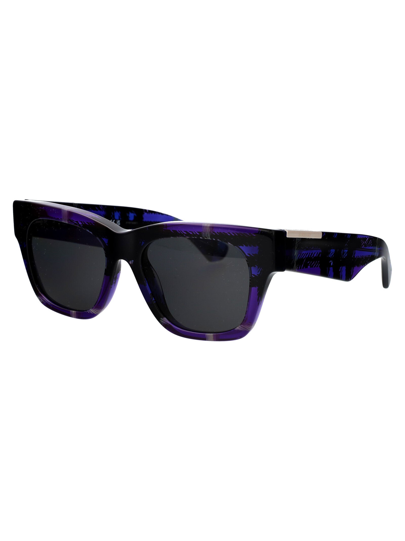 0be4424 411387 Check Violet Acetate Sunglasses