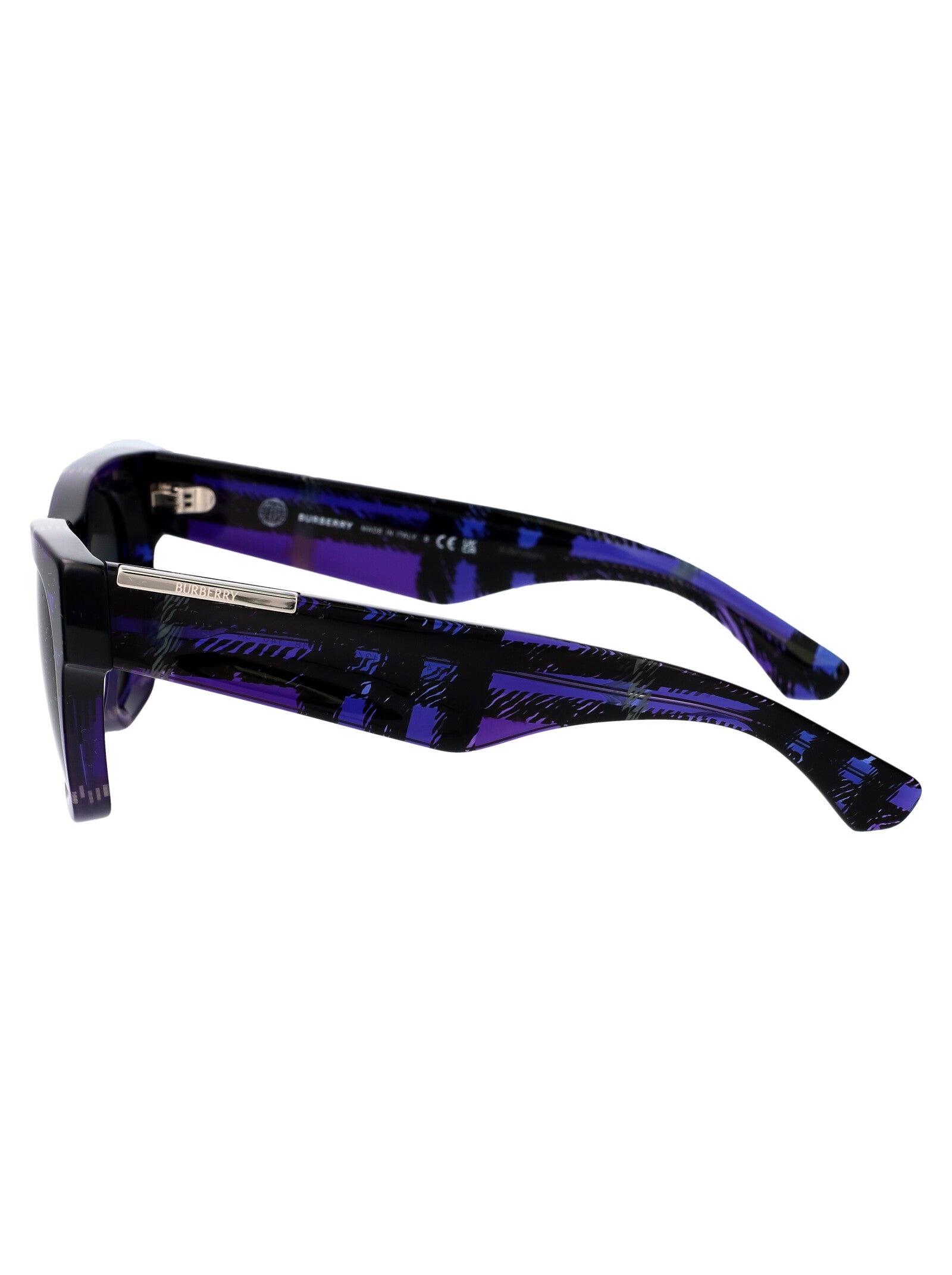 0be4424 411387 Check Violet Acetate Sunglasses