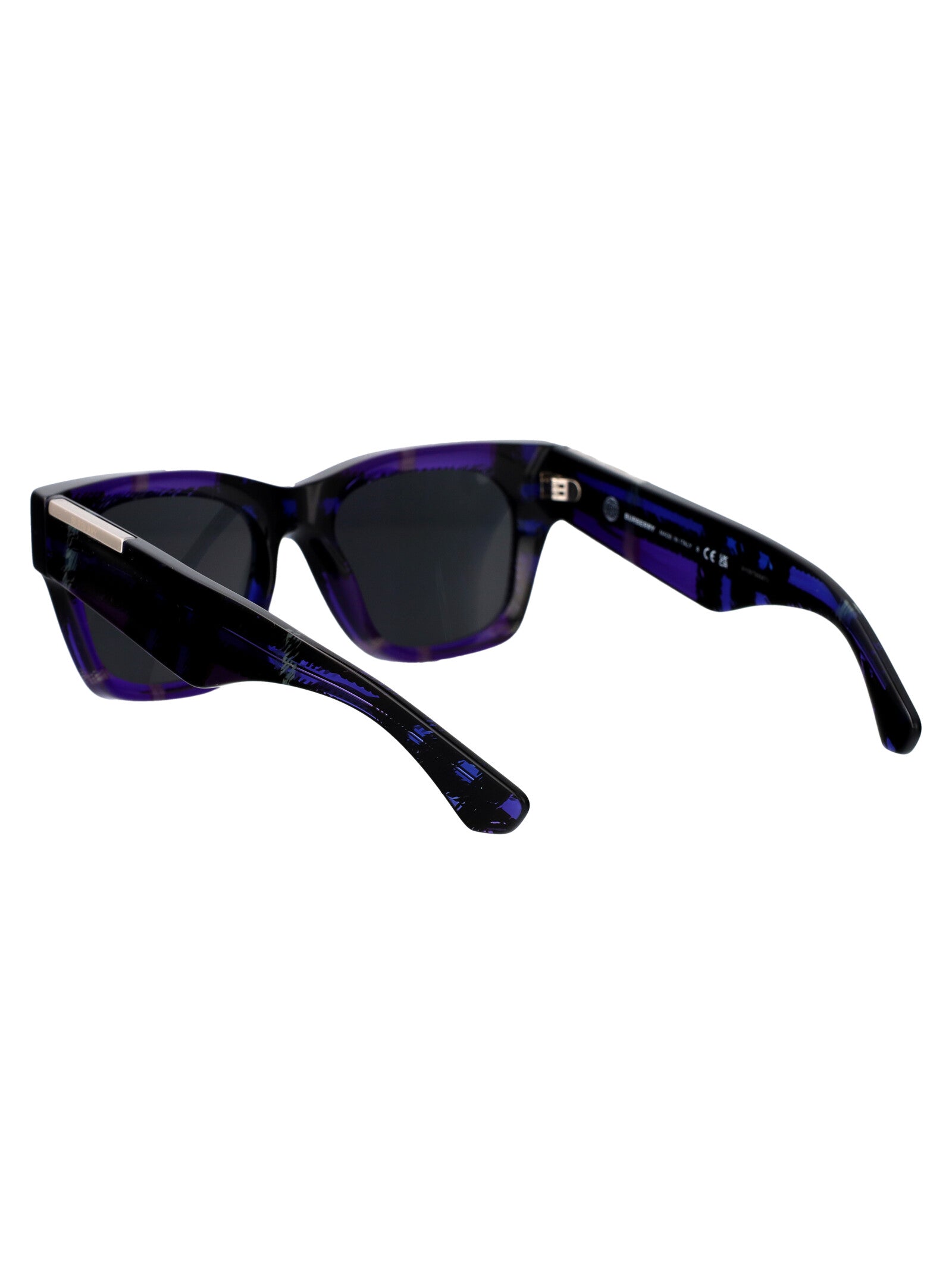 0be4424 411387 Check Violet Acetate Sunglasses