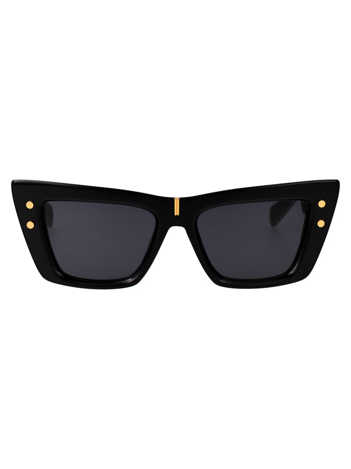 B - Eye Blk Gld Acetate Sunglasses