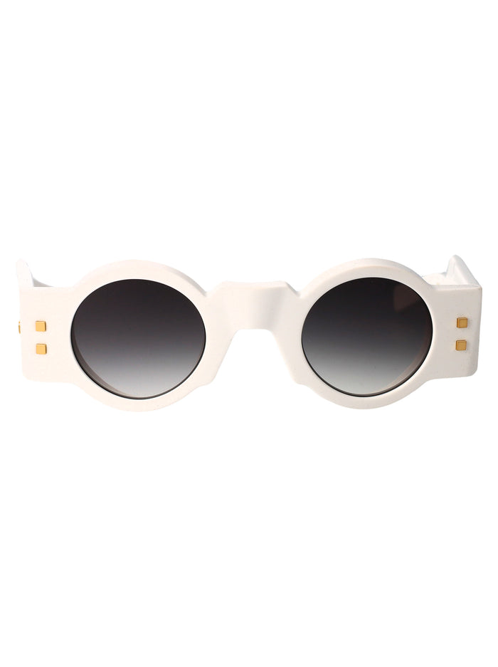 Bps-159c-42 159c Wht - Gld Acetate Sunglasses