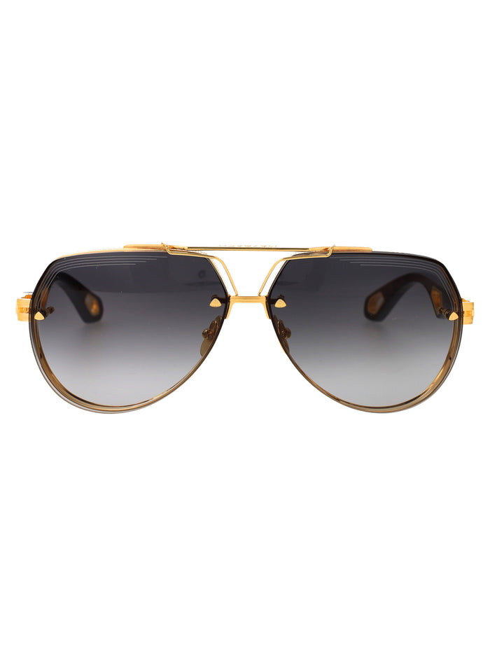The King I Gold Black Wood + Platinum Sunglasses