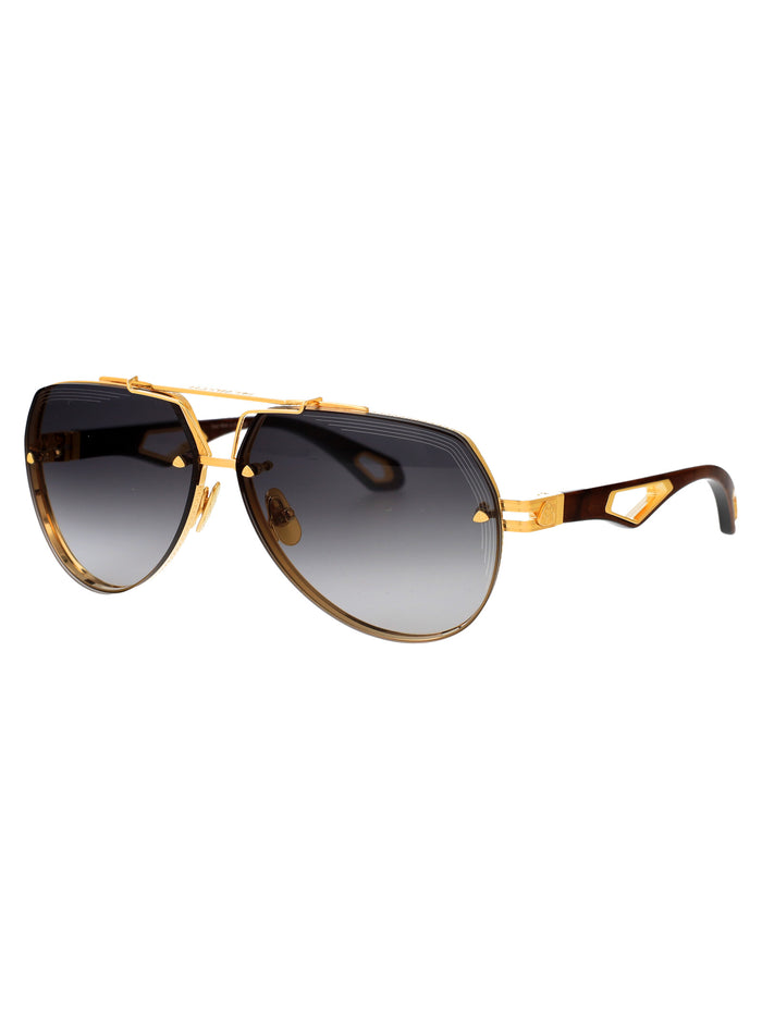 The King I Gold Black Wood + Platinum Sunglasses